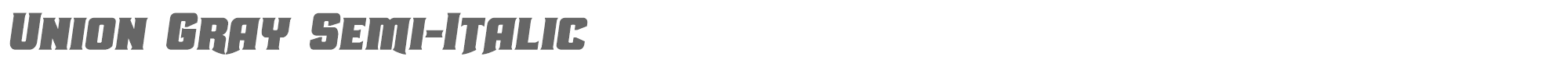 Union Gray uniongraysemital.ttf font preview