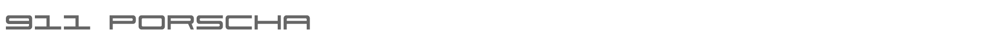 Sample characters 911 Porscha Font