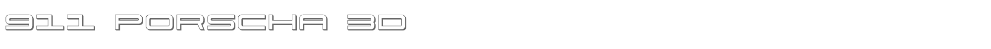 911 Porscha 911porschav33d.ttf font preview