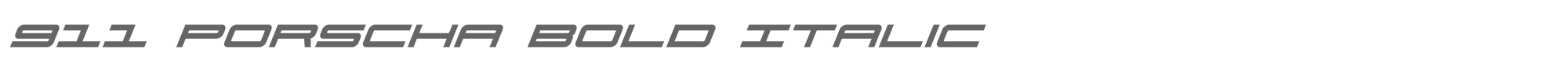 911 Porscha 911porschav3boldital.ttf font preview