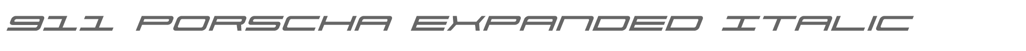 911 Porscha 911porschav3expandital.ttf font preview