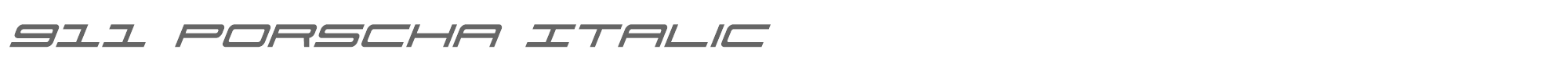 911 Porscha 911porschav3ital.ttf font preview