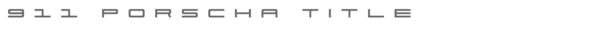 911 Porscha 911porschav3title.ttf font preview