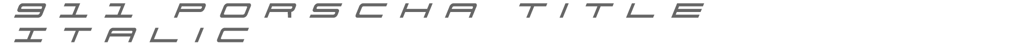 911 Porscha 911porschav3titleital.ttf font preview