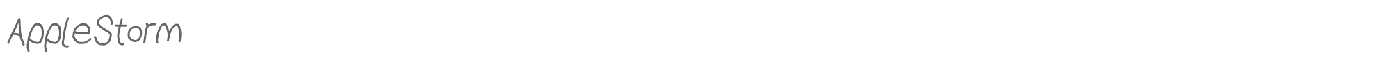 AppleStorm AppleStormIta.otf font preview