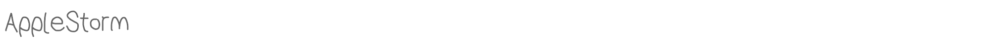 AppleStorm AppleStormRg.otf font preview