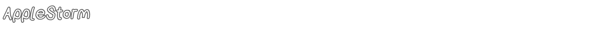 AppleStorm AppleStormXbdOutIta.otf font preview