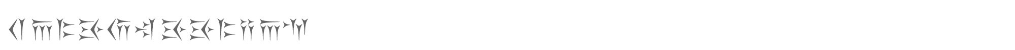Sample characters Kakoulookiam Font