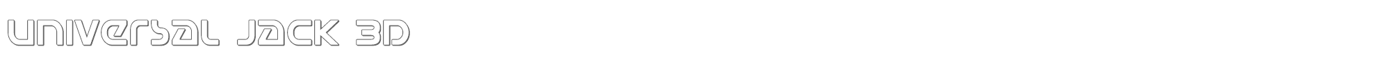 Universal Jack universaljack3d.ttf font preview