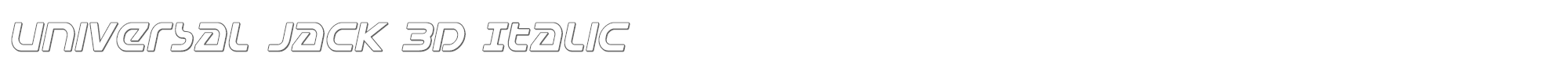 Universal Jack universaljack3dital.ttf font preview