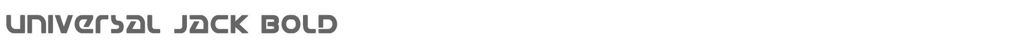 Universal Jack universaljackbold.ttf font preview