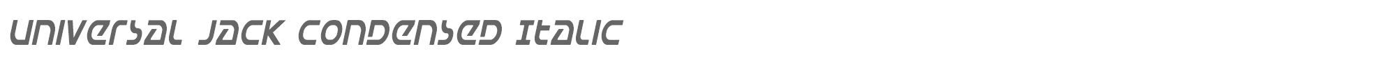 Universal Jack universaljackcondital.ttf font preview