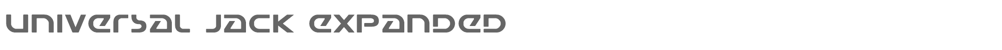 Universal Jack universaljackexpand.ttf font preview
