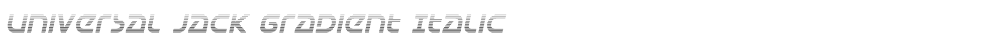 Universal Jack universaljackgradital.ttf font preview