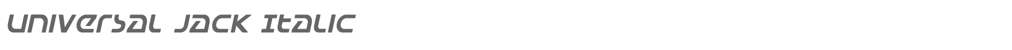 Universal Jack universaljackital.ttf font preview