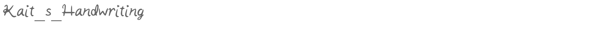 Sample characters Kaits Handwriting Font