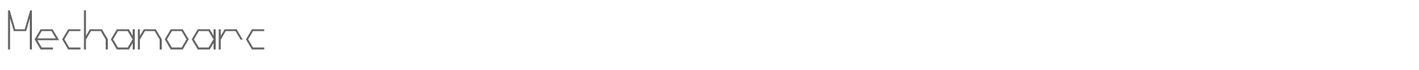 Sample characters Mechanoarc Font