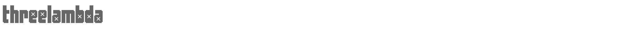 Sample characters Threelambda Font