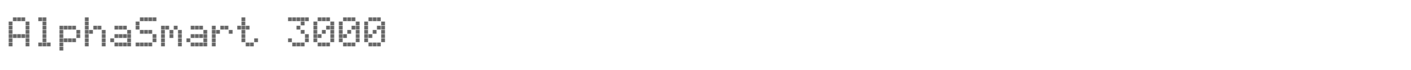 Sample characters AlphaSmart 3000 Font