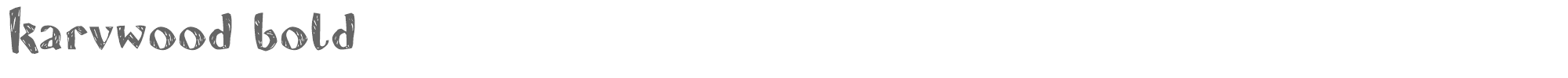 Sample characters Karvwood Font