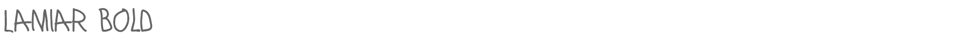 Sample characters Lamiar Font