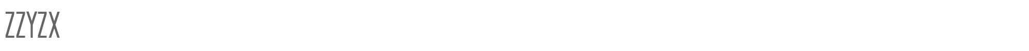 Sample characters Zzyzx Font