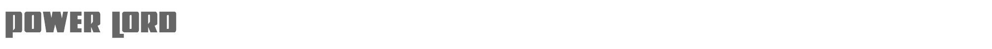 Sample characters Power Lord Font