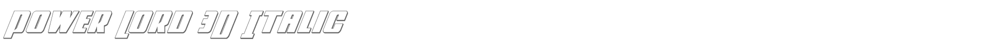 Power Lord powerlord3dital.ttf font preview