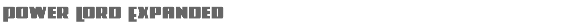 Power Lord powerlordexpand.ttf font preview