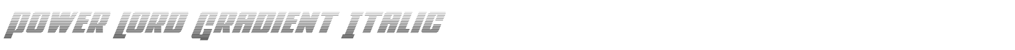Power Lord powerlordgradital.ttf font preview