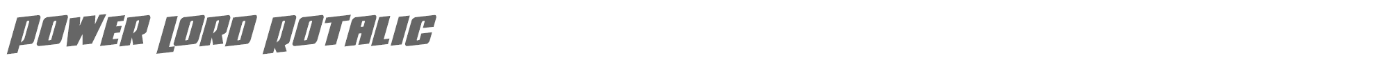 Power Lord powerlordrotal.ttf font preview
