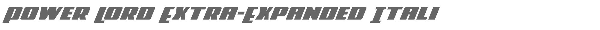 Power Lord powerlordxtraexpandital.ttf font preview