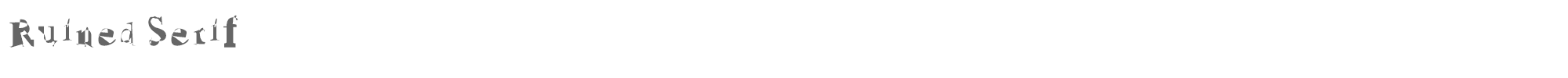 Sample characters Ruined Serif Font