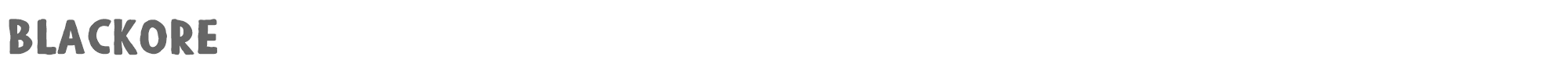 Sample characters Blackore Font