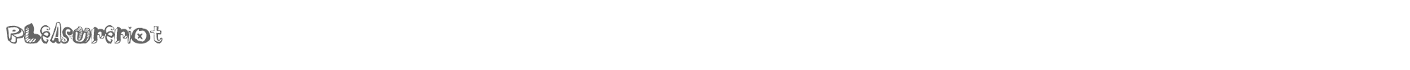Sample characters Pleasure Riot Font