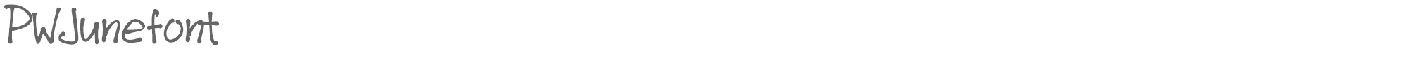 Sample characters PW Junefont Font