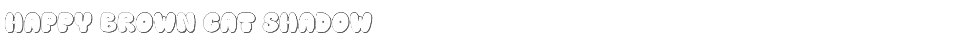 Happy brown cat Happy_brown_cat_shadow.ttf font preview