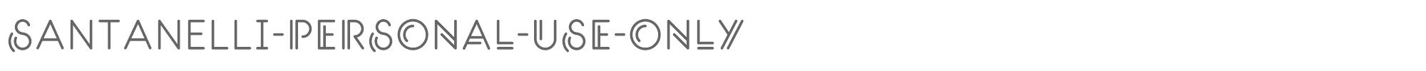 Sample characters Santanelli Font