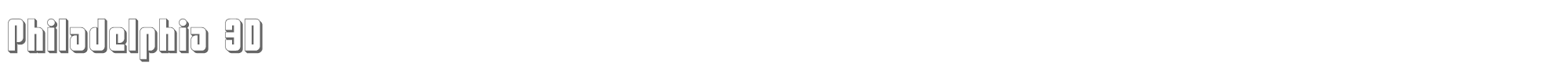 Philadelphia philadelphia3d.ttf font preview