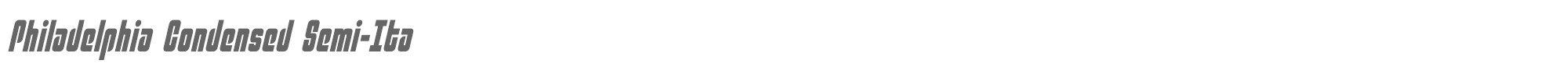 Philadelphia philadelphiacondsemital.ttf font preview