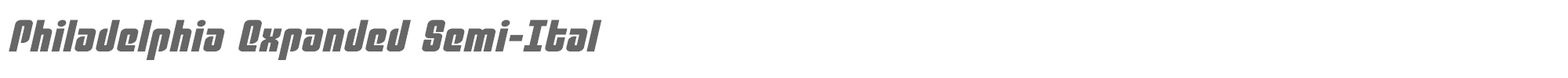 Philadelphia philadelphiaexpandsemital.ttf font preview