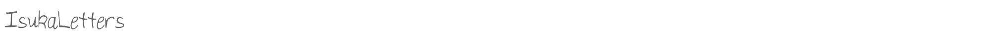 Sample characters Isuka Letters Font