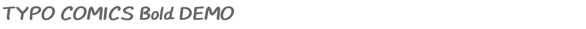 Typo Comics TYPO_COMICS_bold_demo.otf font preview