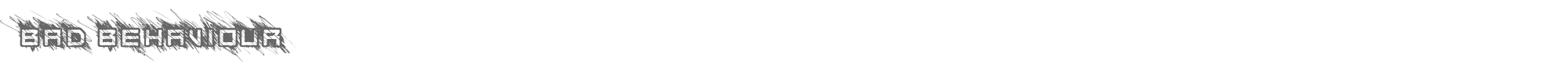 Sample characters Bad Behaviour Font