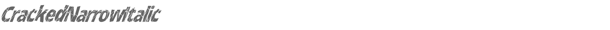 Cracked Cracked-NarrowItalic.ttf font preview