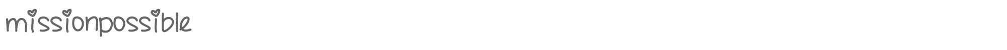 Sample characters Mission Possible Font