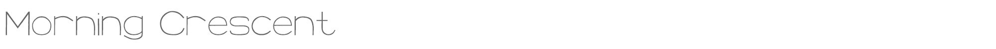 Sample characters Morning Crescent Font