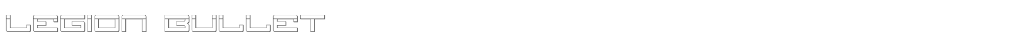 Legion legionbullet.ttf font preview