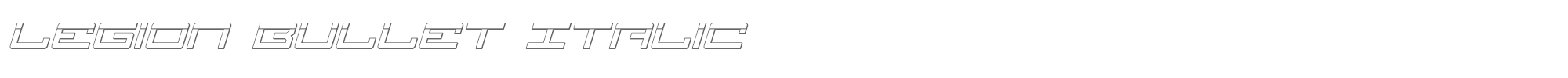 Legion legionbulletital.ttf font preview