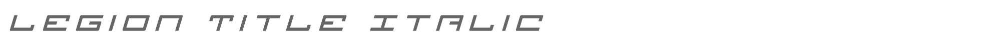 Legion legiontitleital.ttf font preview